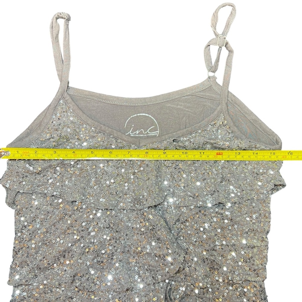 Vintage Y2K Silver Sequin Disco Rave Cami - Picture 11 of 13